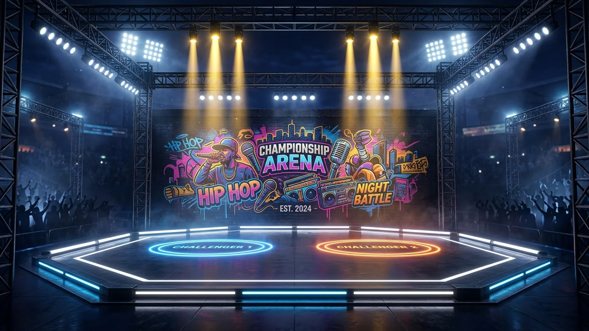 Arena da Batalha de Rima Curumim - Widescreen Stage